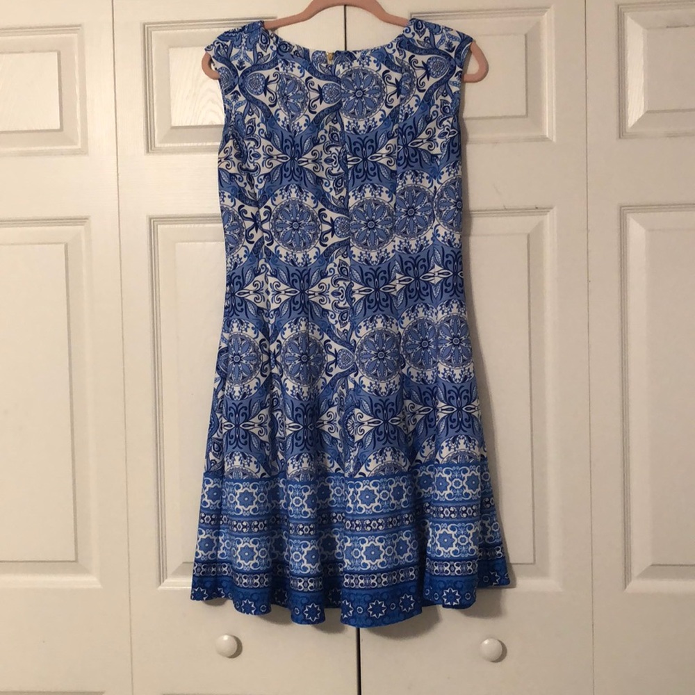 Blue Patterned Dress